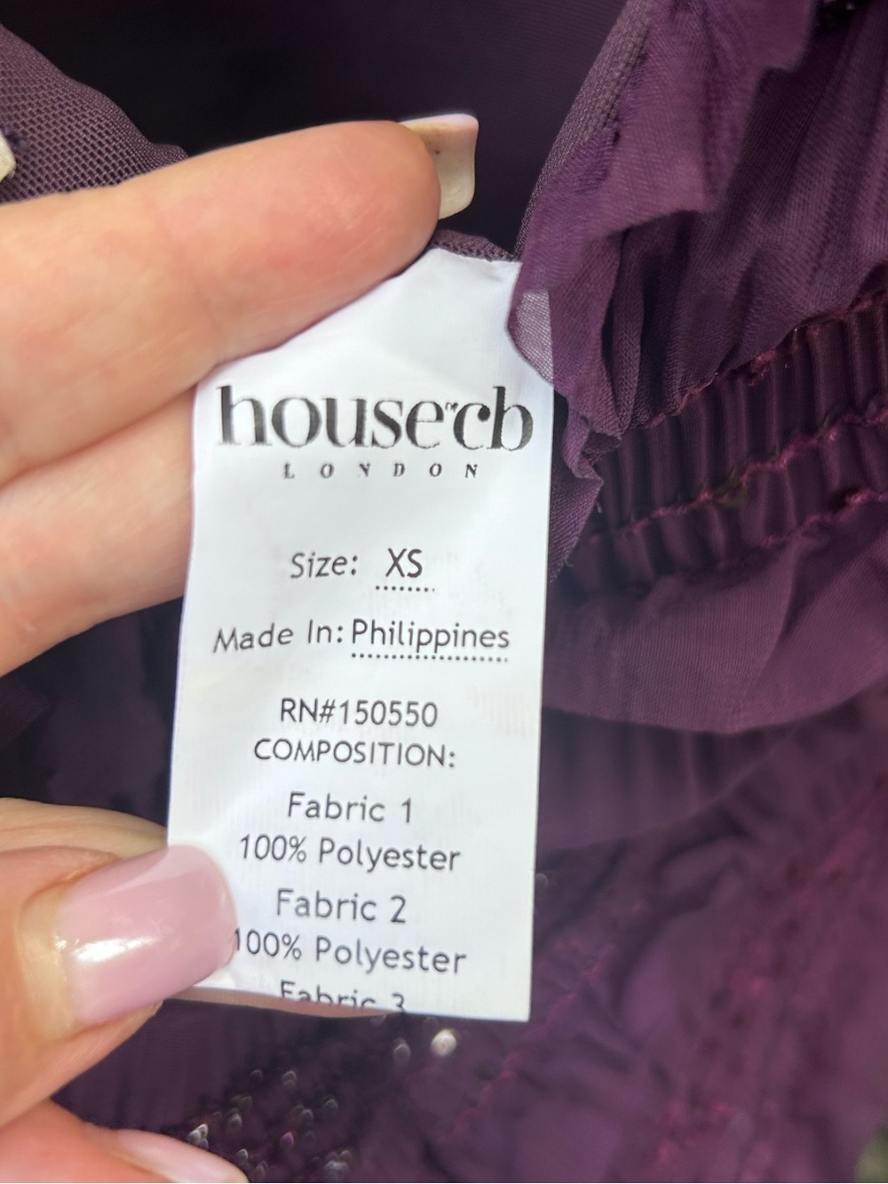 House of CB SOLANA Grape Sequin Pleat Corset Dress - Picture 12 of 15